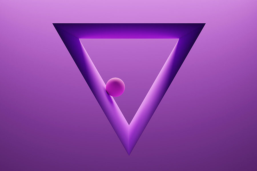 A ball placed in a triangle